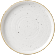 Churchill »Stonecast« »Barley White« lapos tányér, emelt perem, ø: 260 mm tányér és evőeszköz