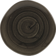 Churchill »Stonecast« »Iron Black« mély tányér, organikus, ⌀: 253 mm tányér és evőeszköz