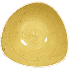 Churchill »Stonecast« »Mustard Seed Yellow« mély tál, háromszög alakú, ø: 185 mm konyhai eszköz