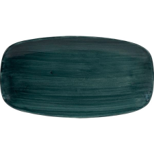 Churchill Tálaló tányér, Churchill Stonecast Rustical teal, 35,5x18,9 cm tányér és evőeszköz