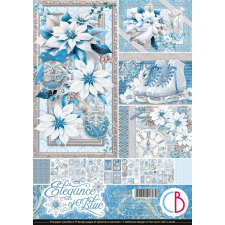 Ciao Bella Elegance of Blue Papírkészlet A4 Creative Pad (9 ív) decoupage papír