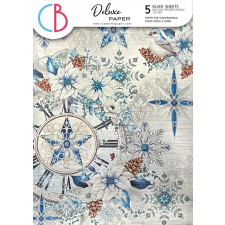 Ciao Bella Elegance of Blue Papírkészlet A4 Deluxe Paper Pearl (5 ív) decoupage papír