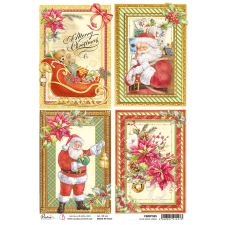 Ciao Bella Rizspapír A4 - Dear Santa cards - Dear Santa - Rice Paper (1 ív) decoupage papír