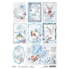 Ciao Bella Rizspapír A4 - Winter Journey cards - Winter Journey - Rice Paper (1 ív) decoupage papír