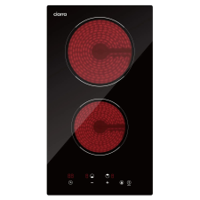 Ciarra Beépített kerámia főzőlap, Ciarra, 2 zóna, 30 cm, fekete főzőlap