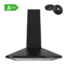 Ciarra Falra szerelhető páraelszívó, Ciarra, 60 cm, A++ osztály, 370 m³/h, fekete páraelszívó
