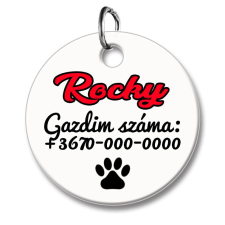  Cicabiléta vagy kutyabiléta, kör, fehér háttérrel (tetszőleges adatokkal) nyakörv, póráz, hám kutyáknak
