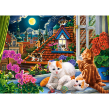 Cicák a tetőn 180 darabos puzzle puzzle, kirakós