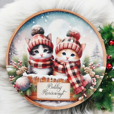  Cicás fa tábla – 13 cm dekorációs kellék