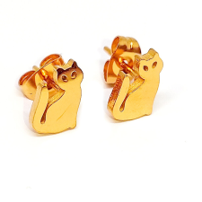  Cicás nemesacél fülbevaló, arany színű fülbevaló