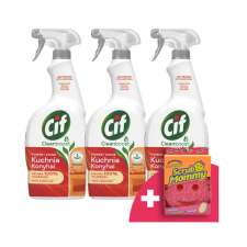 CIF Cleanboost Power&Shine konyhai zsíroldó spray, makacs konyhai szennyeződésekre (3x750 ml) tisztító- és takarítószer, higiénia