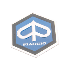 CIF Piaggio 25x30mm-es alumínium ragasztandó embléma - Vespa PX, PE 80, 125, 200 motorkerékpár idom