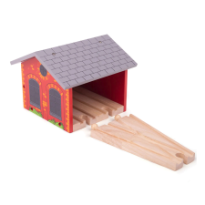 Cihlová depo fa Bigjigs Rail vágány