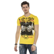 Cipo &amp; Baxx CIPO&amp;BAXX DIVATOS FÉRFI PÓLÓ CT542YELLOW férfi póló