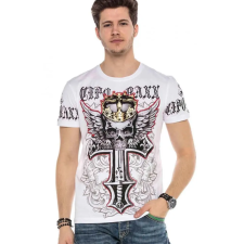 Cipo &amp; Baxx CIPO&amp;BAXX DIVATOS FÉRFI PÓLÓ CT567WHITE férfi póló