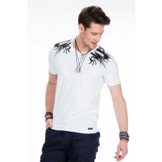 Cipo & Baxx DIVATOS FEHÉR STRASSZOS PÓLÓ CT376 WHITE
