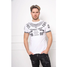 Cipo &amp; Baxx DIVATOS FÉRFI PÓLÓ CT520 WHITE férfi póló
