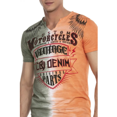 Cipo & Baxx DIVATOS FÉRFI PÓLÓ CT526 KHAKI ORANGE