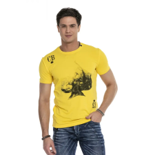 Cipo &amp; Baxx DIVATOS FÉRFI PÓLÓ CT645 YELLOW férfi póló