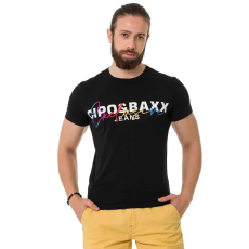Cipo & Baxx DIVATOS FÉRFI PÓLÓ CT712 BLACK