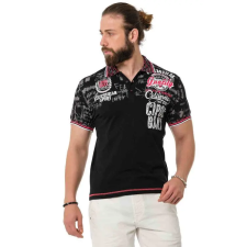Cipo &amp; Baxx DIVATOS FÉRFI PÓLÓ CT738 BLACK férfi póló