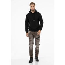 Cipo &amp; Baxx FÉRFI PAMUT PULÓVER CL557 BLACK férfi pulóver, kardigán
