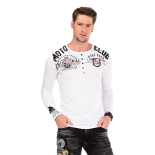 Cipo &amp; Baxx HOSSZÚ UJJÚ FELSŐ CL315WHITE férfi pulóver, kardigán