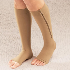  Cipzáras bézs kompressziós zokni S/M gyógyászati segédeszköz
