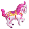 Circus Horse Pink, Lovas fólia lufi 36 cm (WP)