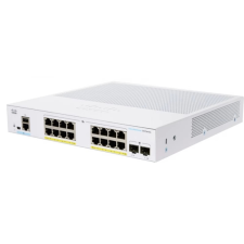 Cisco CBS250-16P-2G 16x1000Mbps + 2xGigabit SFP Fémházas Rackes Menedzselhető PoE switch hub és switch