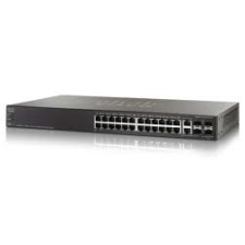 Cisco SG500-28 24 LAN 10/100/1000Mbps, 4 miniGBIC menedzselhető rack switch hub és switch