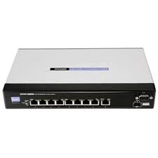 Cisco SPS208G 8-port 10/100 + 2-Port Gigabit SP Switch hub és switch