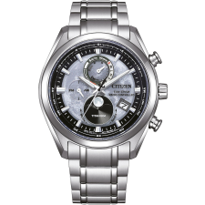 Citizen BY1010-81H Eco-Drive Moon Phase Titanium Radio Contr. Mens Watch, karóra