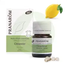  Citrom - Citrus limonum olaj gyöngy kapszula - Bio - 60db - Pranarom vitamin és táplálékkiegészítő