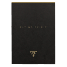 Clairefontaine jegyzettömb, A5, vonalas, 70lap, fekete, Flying spirit jegyzettömb