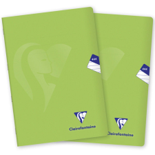Clairefontaine Mimesys PP, A4 "444" vonalas, 40 lap, zöld - 2 db füzet