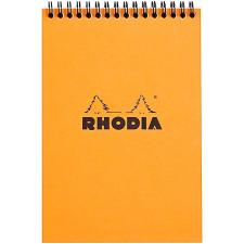 Clairefontaine Rhodia Classic narancs spirálblokk Mérete: 14 8x21cm kockás jegyzettömb