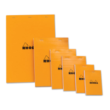 Clairefontaine Rhodia narancs jegyzetblokk  80lap  vonalas+margó 21x31 8cm jegyzettömb
