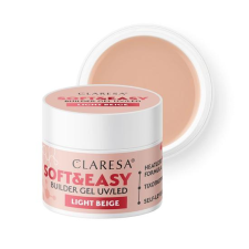 Claresa építőzselé Soft&Easy Light Beige 12g műköröm zselé