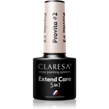 Claresa Extend Care 5 in 1 Provita bázis lakk zselés műkörömhöz regeneráló hatással árnyalat #2 5 g körömlakk