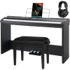 Classic Cantabile Sp-150 Bk Stage Piano Fekete Deluxe Szett Állvánnyal  Paddal És Fejhallgatóval Együtt.