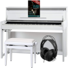 Classic Cantabile Up-1 Wh Álló Digitális Zongora Fehér Fényű Deluxe Szett Paddal És Fejhallgatóval
