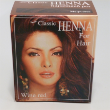Classic Henna hajszínező por mélyvörös 100 g hajfesték, színező