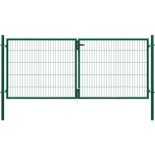 Classic kétszárnyú kapu egyrudas panelkitöltés zöld 75 x 300 cm kerti bútor
