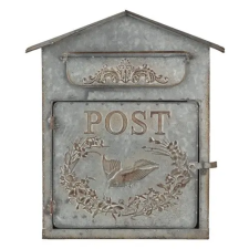 Clayre &amp; EEf Fém postaláda madaras, 31x12x36cm postaláda