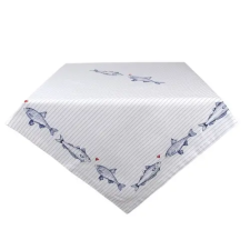 Clayre & EEf Asztalterítő 150x250cm, 100% pamut, Sun, Sea and Fish asztalterítő és szalvéta