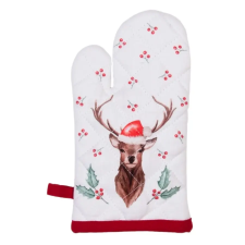 Clayre & EEf CLEEF.HCH44K Edényfogó kesztyű gyerek, pamut, Holly Christmas lakástextília