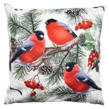 Clayre & EEf Textil párnahuzat - 45x45cm - madarak fenyőágon lakástextília