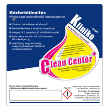  Clean Center Kliniko-Sept kézfertőtlenítő HABszappan kísérőmatrica információs címke