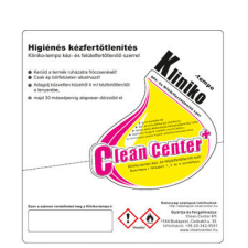  Clean Center Kliniko-tempo kísérőmatrica információs címke